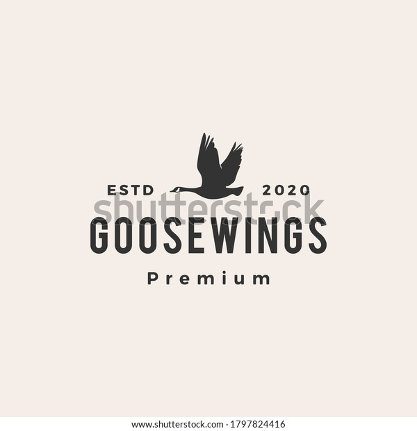 goose\
hipster vintage logo vector icon\
illustration