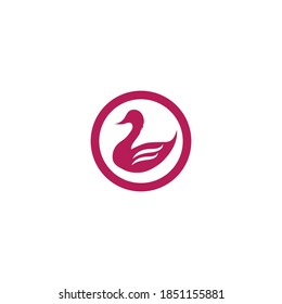 goose icon. flat illustration isolated sign symbol