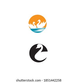 goose icon. flat illustration isolated sign symbol