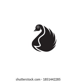 goose icon. flat illustration isolated sign symbol