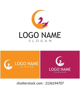 goose icon. flat illustration isolated sign symbol