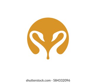 goose icon. flat illustration isolated sign symbol