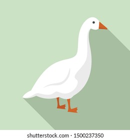 Goose icon. Flat illustration of goose vector icon for web design