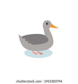 goose icon flat style on white background eps 10