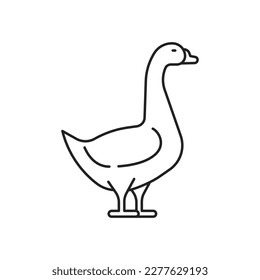 Goose icon. High quality black vector illustration.