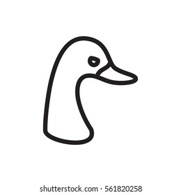 goose icon illustration isolated vector sign symbol