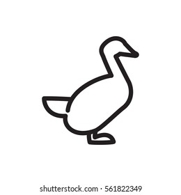goose icon illustration isolated vector sign symbol