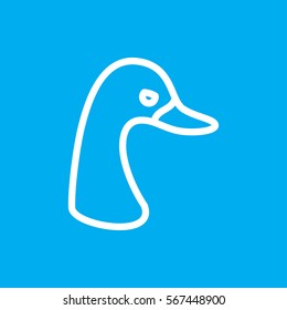 goose icon illustration isolated vector sign symbol