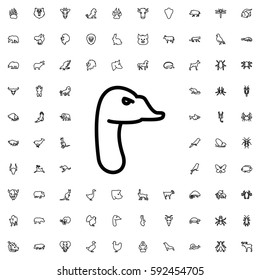 goose icon illustration isolated vector sign symbol. Animals icons vector set.