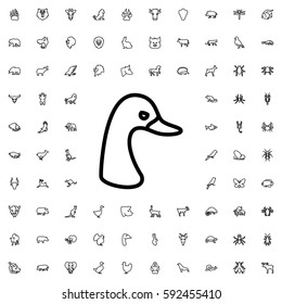 goose icon illustration isolated vector sign symbol. Animals icons vector set.