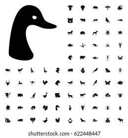 Goose icon illustration isolated vector sign symbol. animals icons vector set. on white background