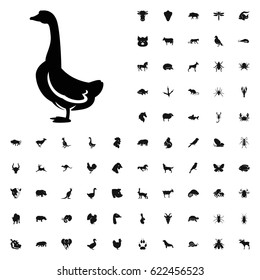 Goose icon illustration isolated vector sign symbol. animals icons vector set. on white background