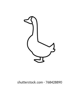 goose icon illustration isolated vector sign symbol