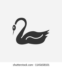 Goose icon illustration,vector animal sign symbol