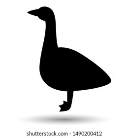 Goose icon isolated on a white background.