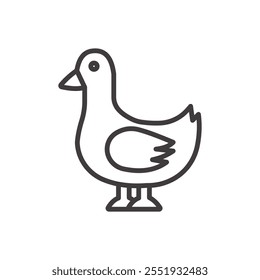 Goose Icon isolated on white background. Vector icon.