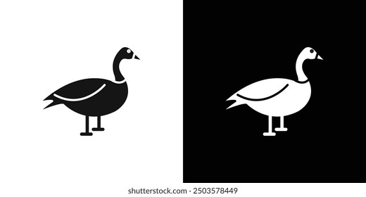 Vector de arte de línea de icono de ganso