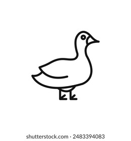 Goose icon logo sign vector outline