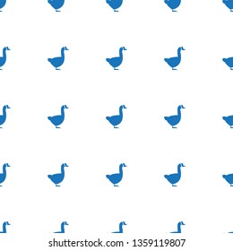 goose icon pattern seamless white background. Editable filled goose icon. goose icon pattern for web and mobile.