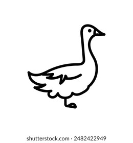 Goose Icon Set Bird Illustrations for Wildlife and Nature Projects