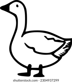 goose icon icon, sign, symbol, vector, art