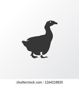 Goose icon symbol. Premium quality isolated duck element in trendy style.