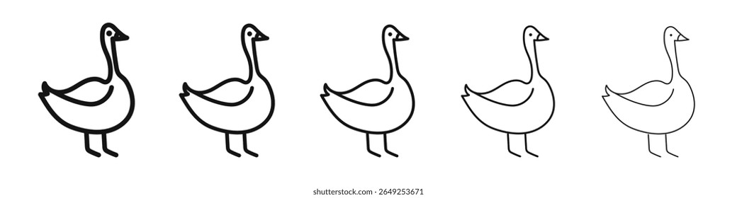 Gänsesymbol, Vektorumriss, Illustrationszeichen