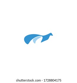 icono de ganso con el logotipo del vector de agua