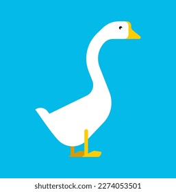 Goose isolated. farm bird. Vector illustration