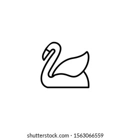 goose line icon vector illustration