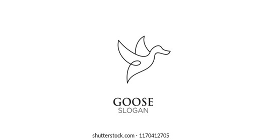 Goose Line Logo Icon Designs