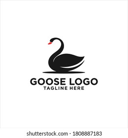 goose logo design icon silhouette vector