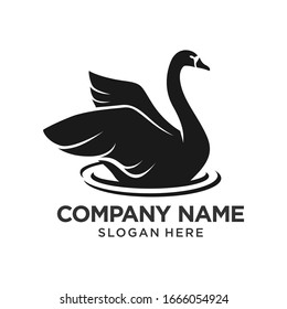 Goose Logo Design Template Inspiration, Vector Illustration, Swan Logo