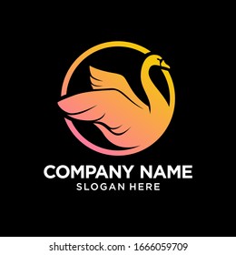 Goose Logo Design Template Inspiration, Vector Illustration, Swan Logo