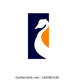 goose logo design vector template