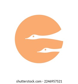 Goose logo icon design illustration