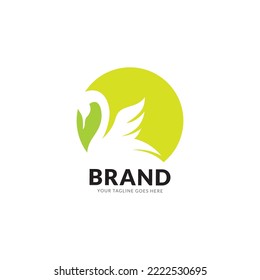 Goose logo icon design template.