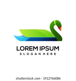 goose Logo Illustrator Colorful Vector Design Termplate