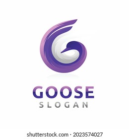 Goose logo with letter G concept