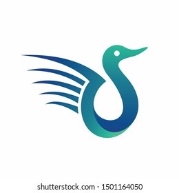 goose logo with shades of water