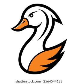 goose mascot logo design vector art illustration on white background
