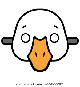goose mask carnival party celebration flat color vector illustration template design