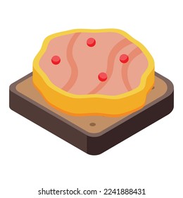 Icono de carne de ganso vector isométrico. Comida de pato. Pate gras