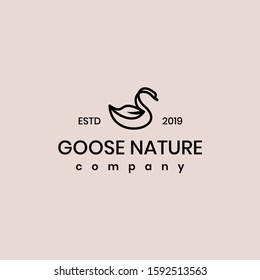 goose nature logo vector design