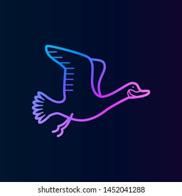 Goose nolan icon. Simple thin line, outline illustration of Autumn icons for UI and UX, website or mobile application
