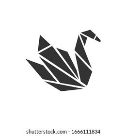 Goose Origami Logo Design Template Inspiration, Vector Illustration, Swan Logo