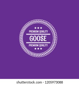goose premium quality badge. premium quality package label. vintage stamp. designed for butcher shop