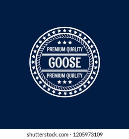 goose premium quality badge. premium quality package label. vintage stamp. designed for butcher shop