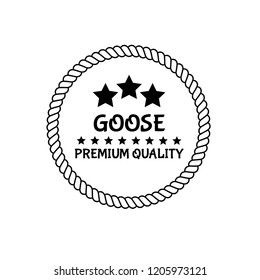 goose premium quality badge. premium quality package label. vintage stamp. designed for butcher shop