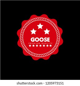 goose premium quality badge. premium quality package label. vintage stamp. designed for butcher shop